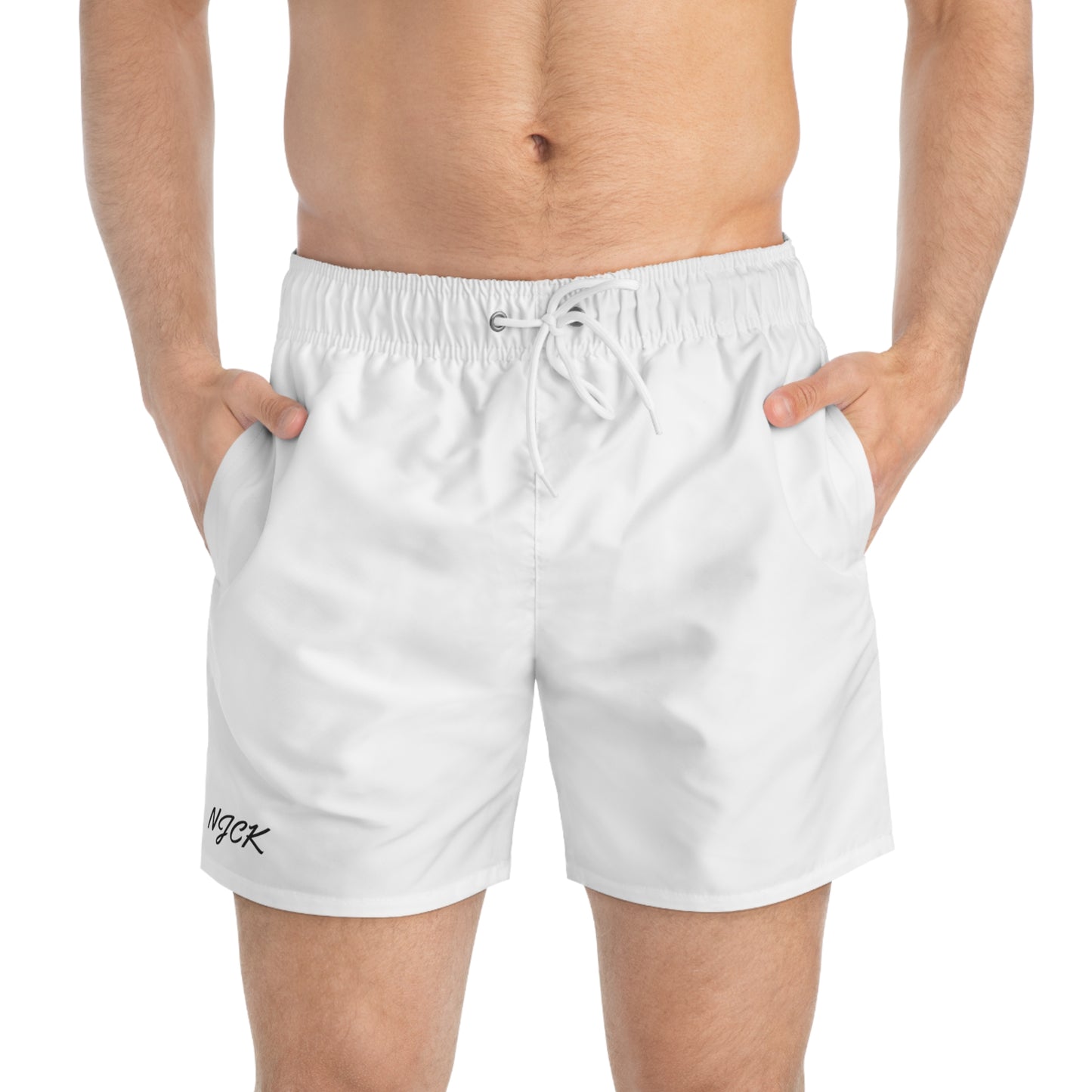 NJCK Swim Trunks | White