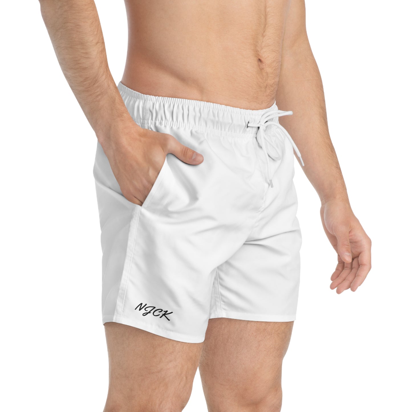 NJCK Swim Trunks | White